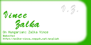 vince zalka business card